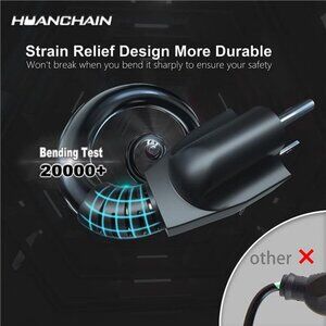 50 FT 16 Gauge Black Extension Cord Waterproof 3 Prong Electric Cord